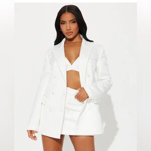 White blazer fashion, nova brand new with tags size small oversized